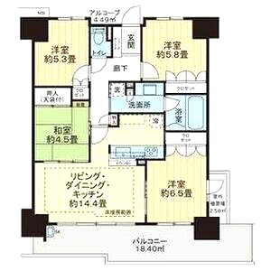 サンクタス鶴見緑地パークアドレスの間取り図