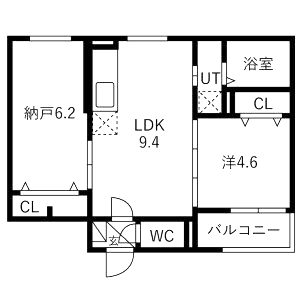 トレフル・ロシェ尼崎の間取り図