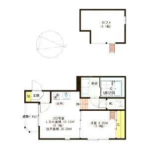 ハーモニーテラス今福西の間取り図