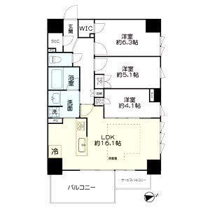 レーベン姫路本町の間取り図