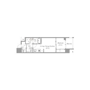 ArtizA瓦屋町Iの間取り図