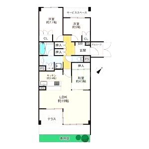 パークタワー新神戸の間取り図
