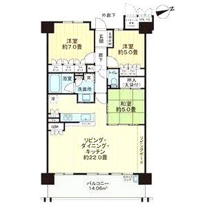 ライオンズ南千里佐竹台グランハート ソレイユヴィラの間取り図