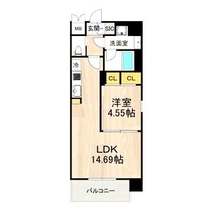 レオングラン本町橋の間取り図