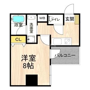 ディオレクレスト東心斎橋の間取り図