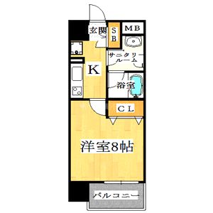 ディオレクレスト東心斎橋の間取り図