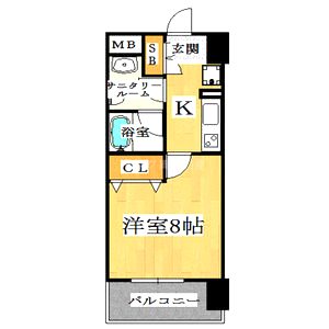 ディオレクレスト東心斎橋の間取り図