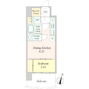 セレニテ梅田北グランデの間取り図