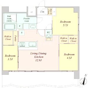 セレニテ梅田北グランデの間取り図