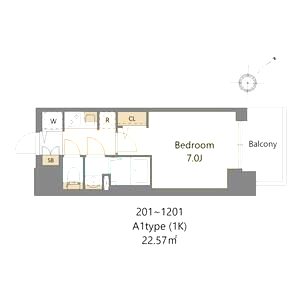 S-RESIDENCE上新庄beatの間取り図