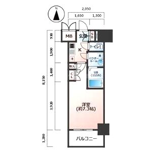 エスリード烏丸五条駅前の間取り図