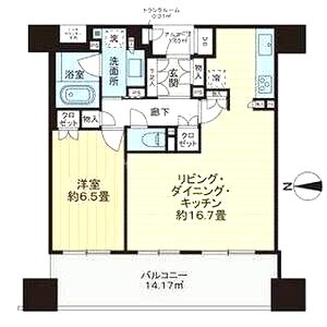 ウェリス・ジオ梅田レジデンスの間取り図