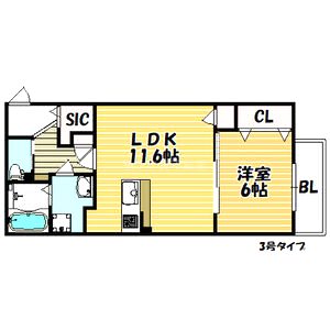 ウエスタンベルの間取り図