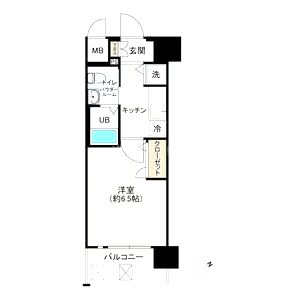 エスリード谷町六丁目の間取り図
