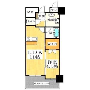 ヴェルドゥール南茨木の間取り図