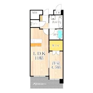 ヴェルドゥール南茨木の間取り図