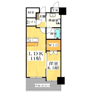 ヴェルドゥール南茨木の間取り図