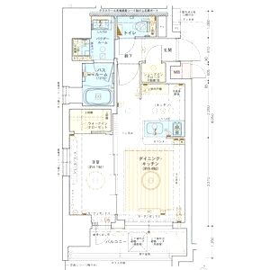 エステムコート新神戸II駅前山手の間取り図