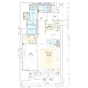 エステムコート新神戸II駅前山手の間取り図
