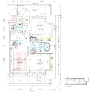 エステムコート阿波座プレミアムの間取り図
