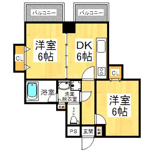 CITY SPIRE難波プレミアの間取り図