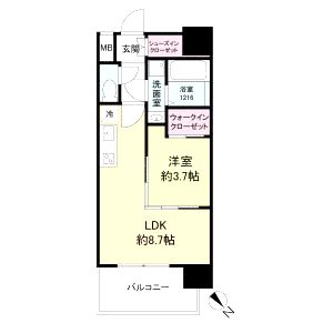セレニテ西元町アリエの間取り図