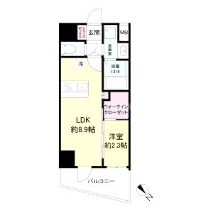 セレニテ西元町アリエの間取り図