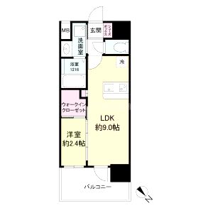 セレニテ西元町アリエの間取り図