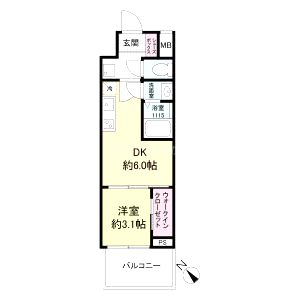 セレニテ西元町アリエの間取り図
