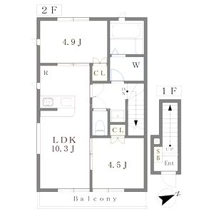 THE CITY山吹IIの間取り図