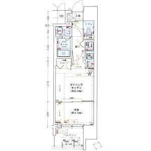スワンズシティ新大阪プライムの間取り図