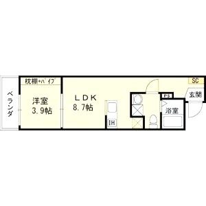 ルミナス尼崎の間取り図