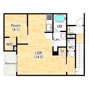 リヴェール柚之木の間取り図