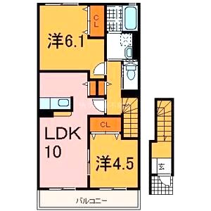 サンスーシー A棟の間取り図