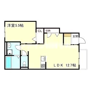 ハイムレトア飾東 B棟の間取り図