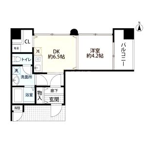 カーサ六甲友田町の間取り図