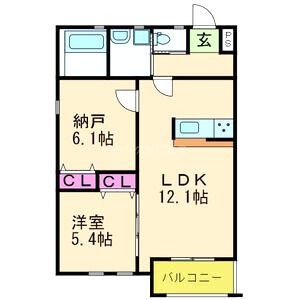 カーサローゼオIIの間取り図