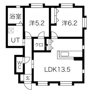 フェリーチェ北青木の間取り図