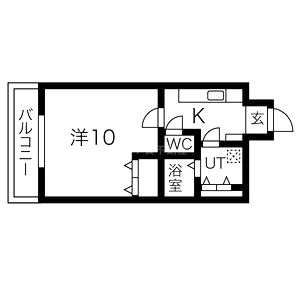 ルクラ京都三条油小路の間取り図