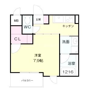 ヴィルヌーブ中之島の間取り図