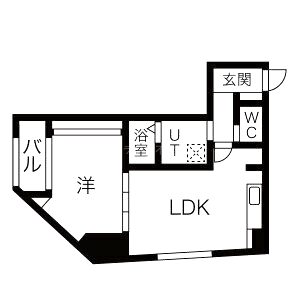 コスモ釣鐘町の間取り図