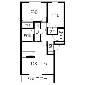 quatre saisons 南塚口の間取り図