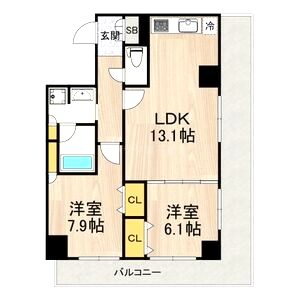 セントラル堺東の間取り図
