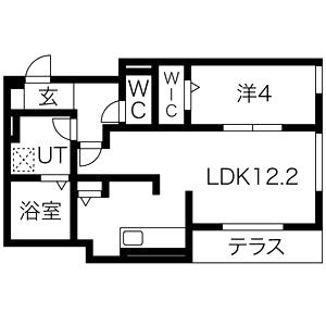 D-room U-SEKIMEの間取り図