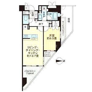 ライオンズ京都御所南 室町通の間取り図