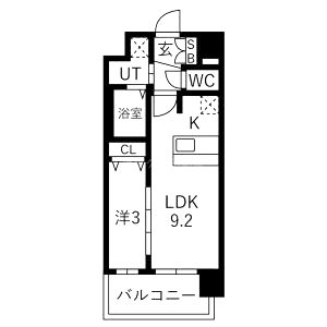 プレサンスTHEKYOTO粋都の間取り図