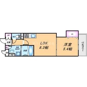 クリエオーレ鶴橋の間取り図