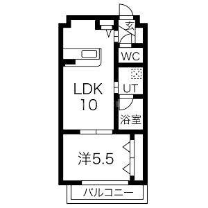 プレジール曽根の間取り図