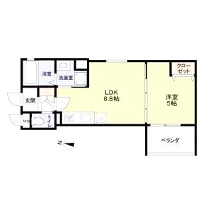 CASA CALMA上野口の間取り図