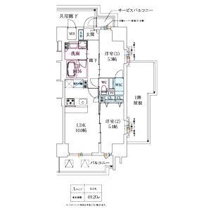 スプランディッド都島の間取り図